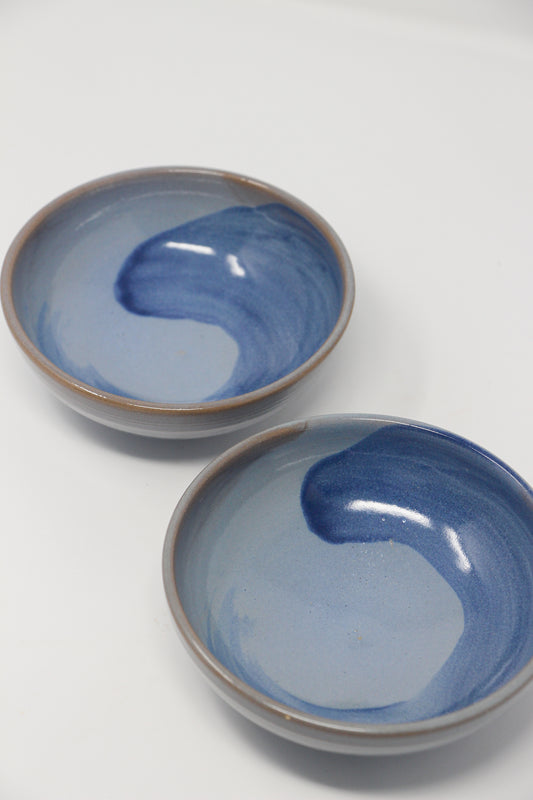 Pair of Small Bowls, Light Blue & Denim