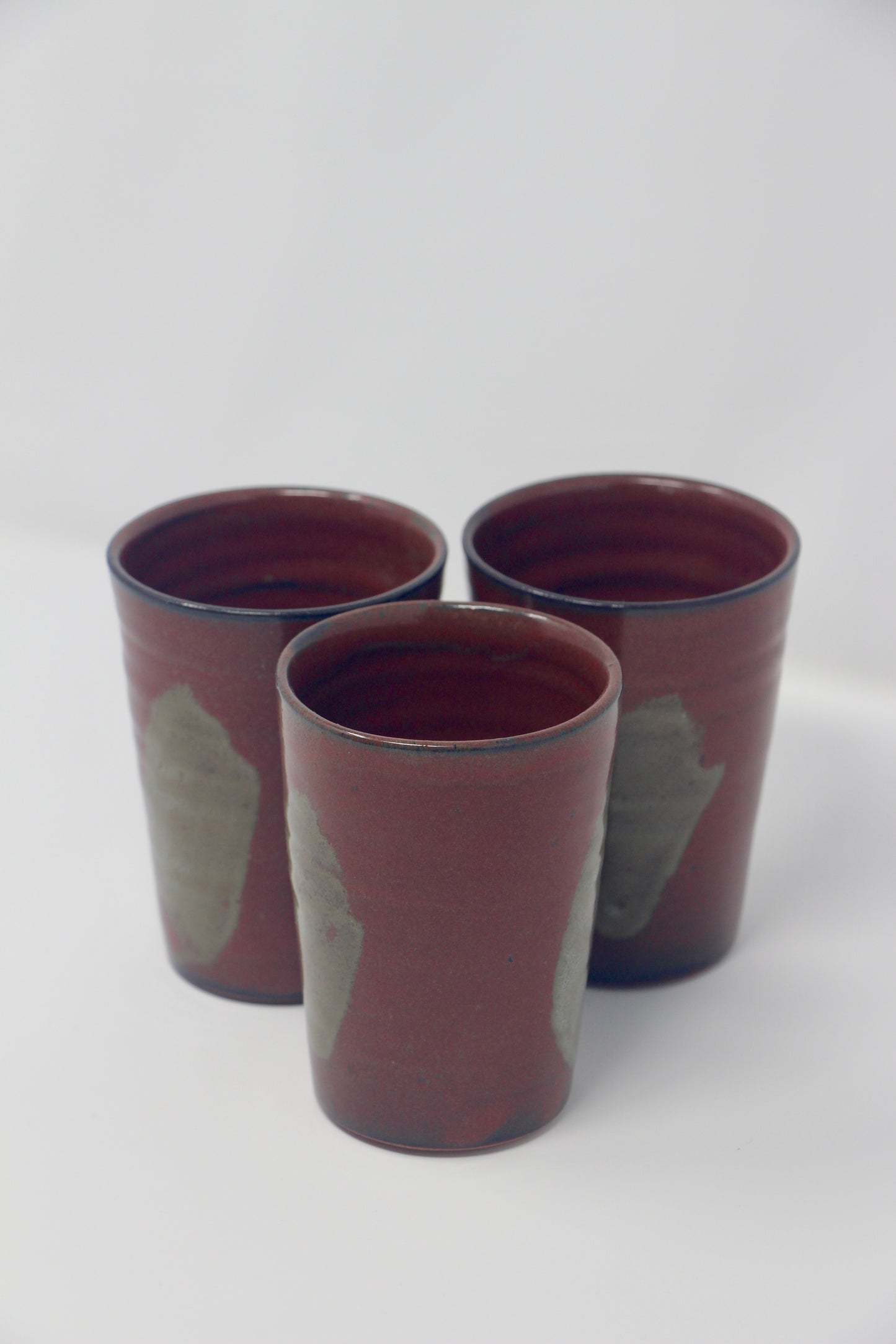 Set of Cups, Rosie's Red & Speckled Blue