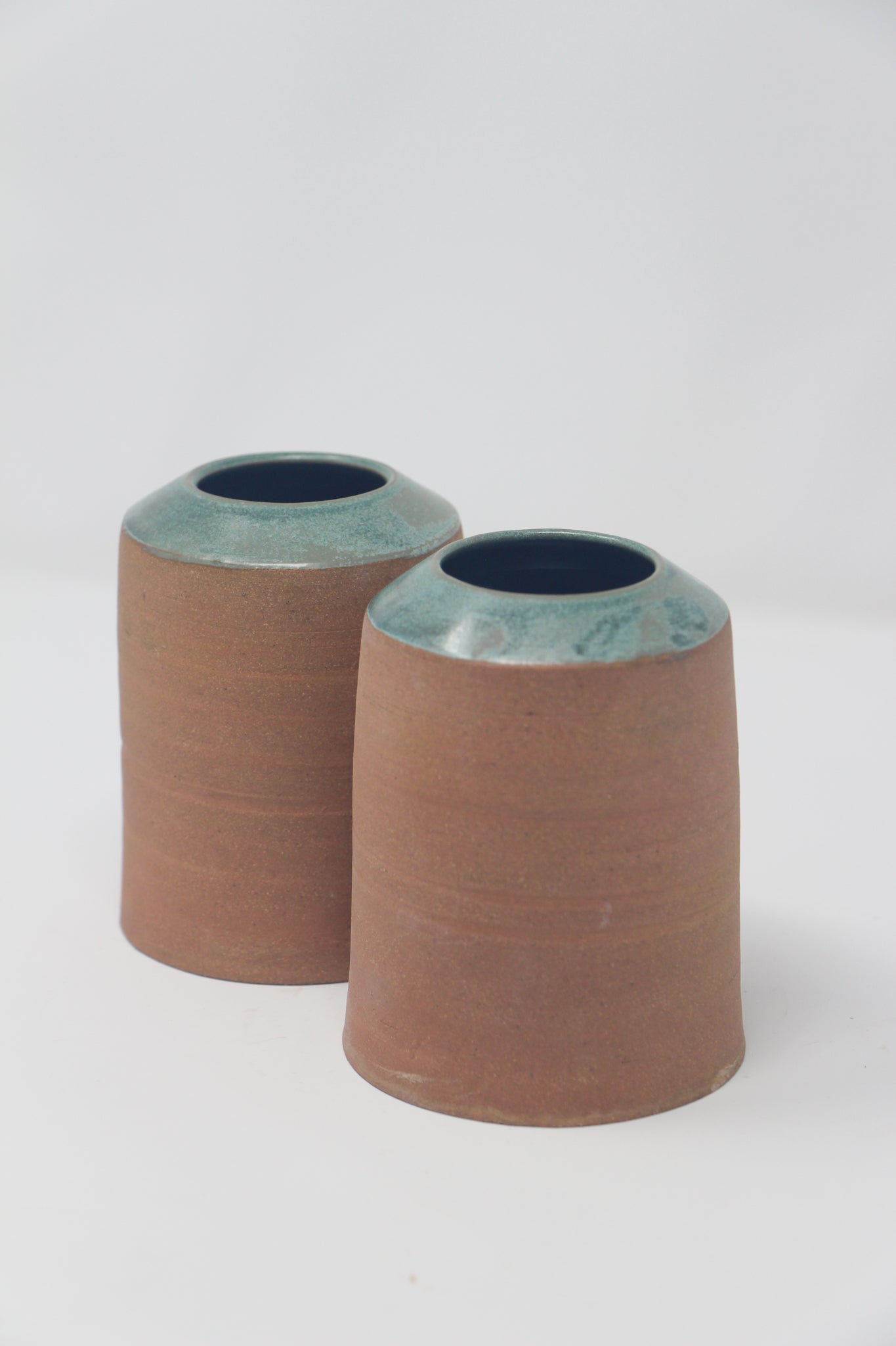 Pair of Small Vases, Emerald
