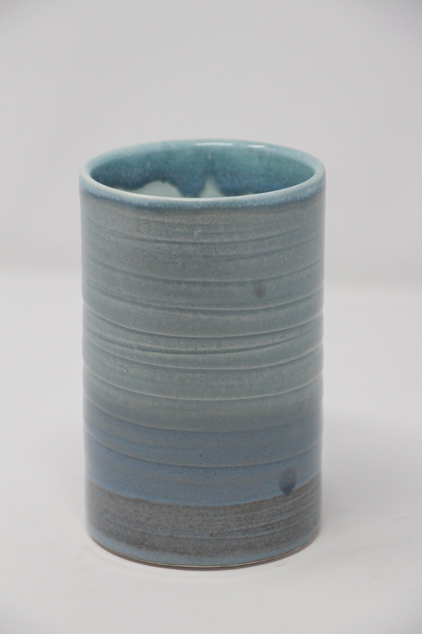 Small Vase, Light Blue & White