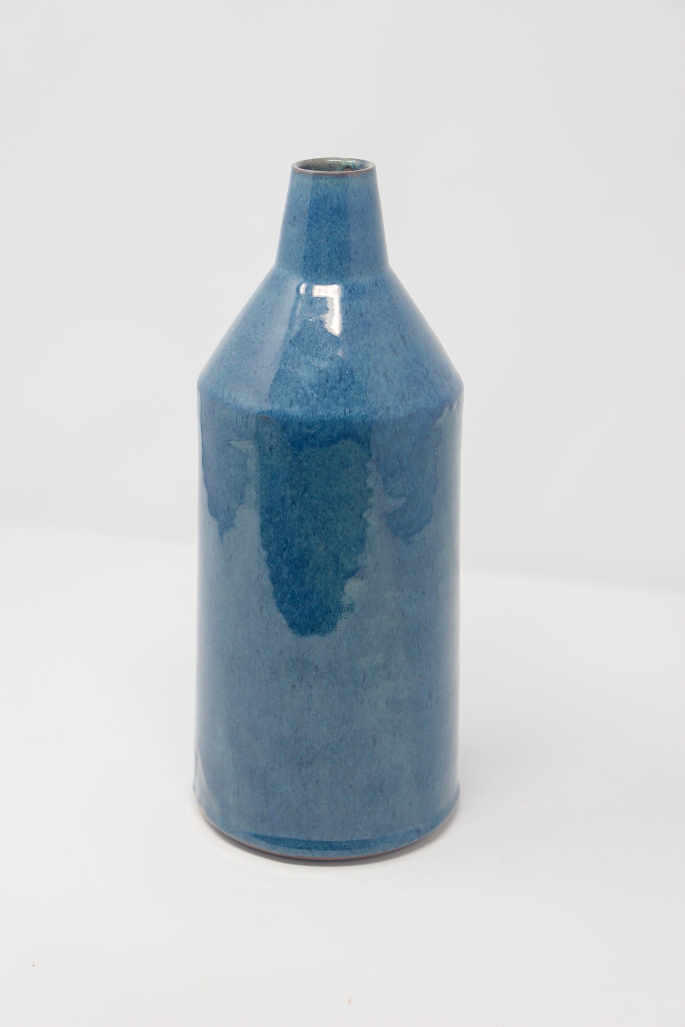Large Bottle Vase, Cobaltic Sea