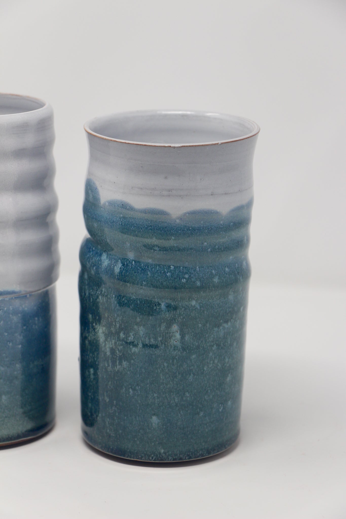 Pair of Vases, Cobaltic Sea & White
