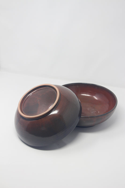 Pair of Large Bowls, Rosie's Red